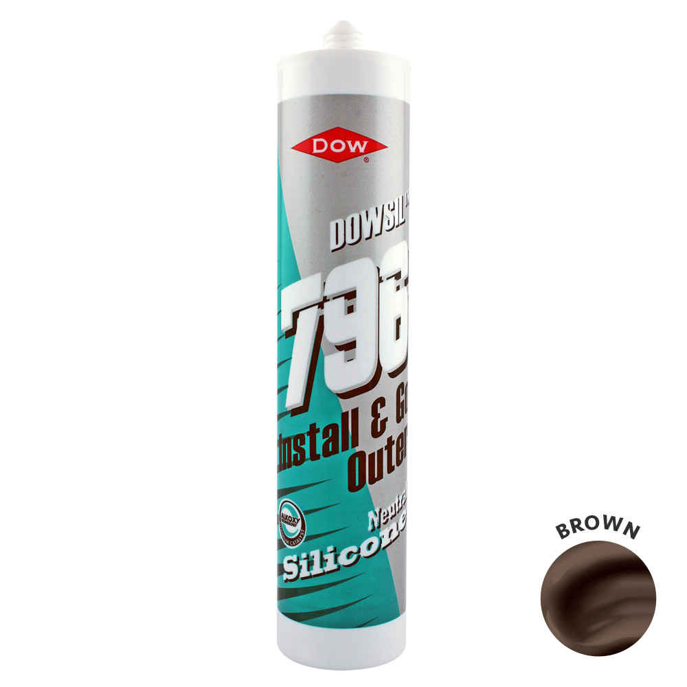 DOWSIL 796 PVCu, Aluminium & Wood Silicone Sealant - 310ml - Brown